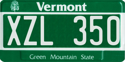 VT license plate XZL350