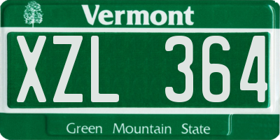 VT license plate XZL364