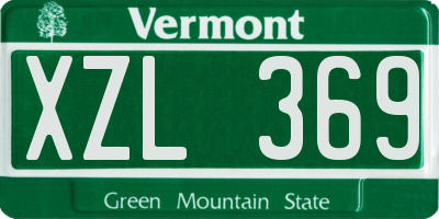 VT license plate XZL369