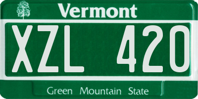 VT license plate XZL420