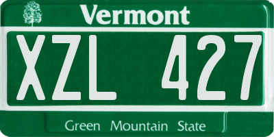 VT license plate XZL427