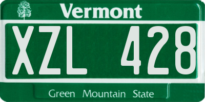 VT license plate XZL428