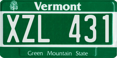 VT license plate XZL431