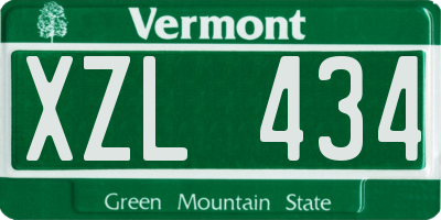 VT license plate XZL434