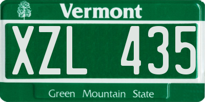 VT license plate XZL435