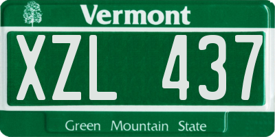 VT license plate XZL437