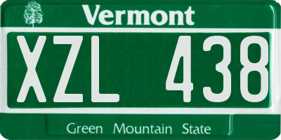 VT license plate XZL438