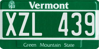 VT license plate XZL439