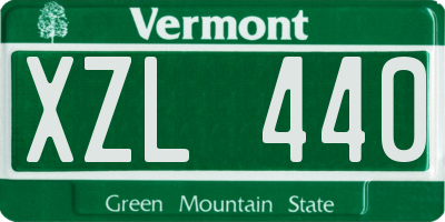 VT license plate XZL440