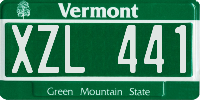 VT license plate XZL441
