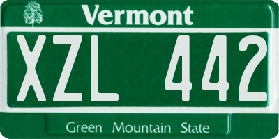 VT license plate XZL442