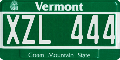 VT license plate XZL444