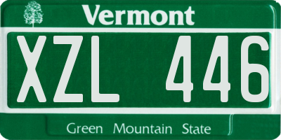 VT license plate XZL446