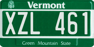 VT license plate XZL461