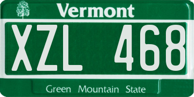 VT license plate XZL468