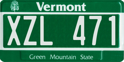 VT license plate XZL471