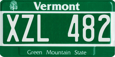 VT license plate XZL482