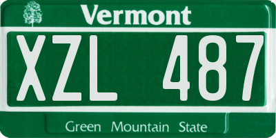 VT license plate XZL487