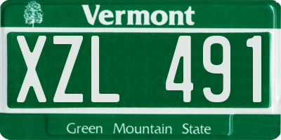 VT license plate XZL491
