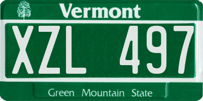 VT license plate XZL497