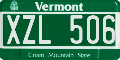 VT license plate XZL506