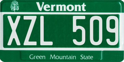 VT license plate XZL509