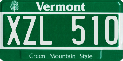 VT license plate XZL510
