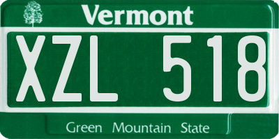 VT license plate XZL518