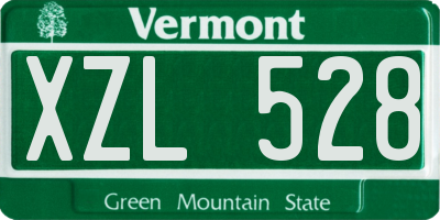 VT license plate XZL528