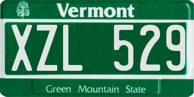 VT license plate XZL529