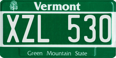 VT license plate XZL530