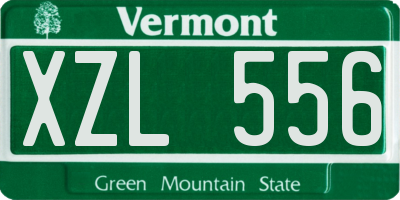 VT license plate XZL556
