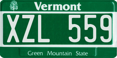 VT license plate XZL559