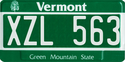 VT license plate XZL563