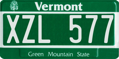 VT license plate XZL577