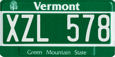 VT license plate XZL578