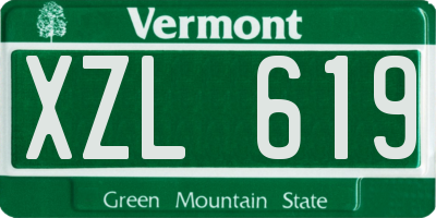 VT license plate XZL619