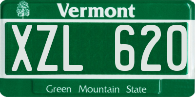 VT license plate XZL620