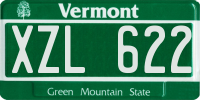VT license plate XZL622