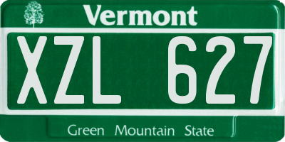 VT license plate XZL627