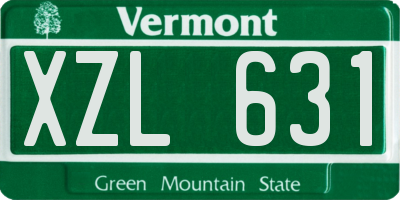 VT license plate XZL631