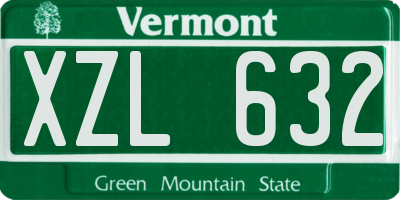 VT license plate XZL632