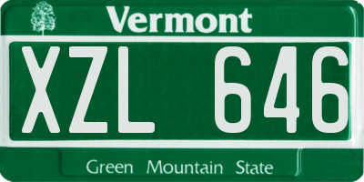 VT license plate XZL646