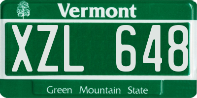 VT license plate XZL648