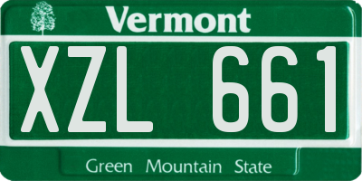 VT license plate XZL661