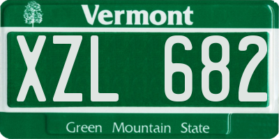 VT license plate XZL682