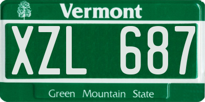 VT license plate XZL687