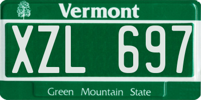 VT license plate XZL697