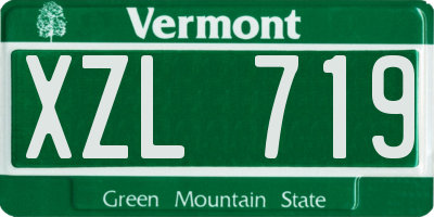 VT license plate XZL719