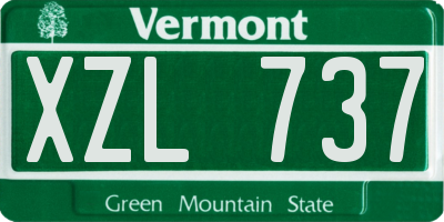 VT license plate XZL737